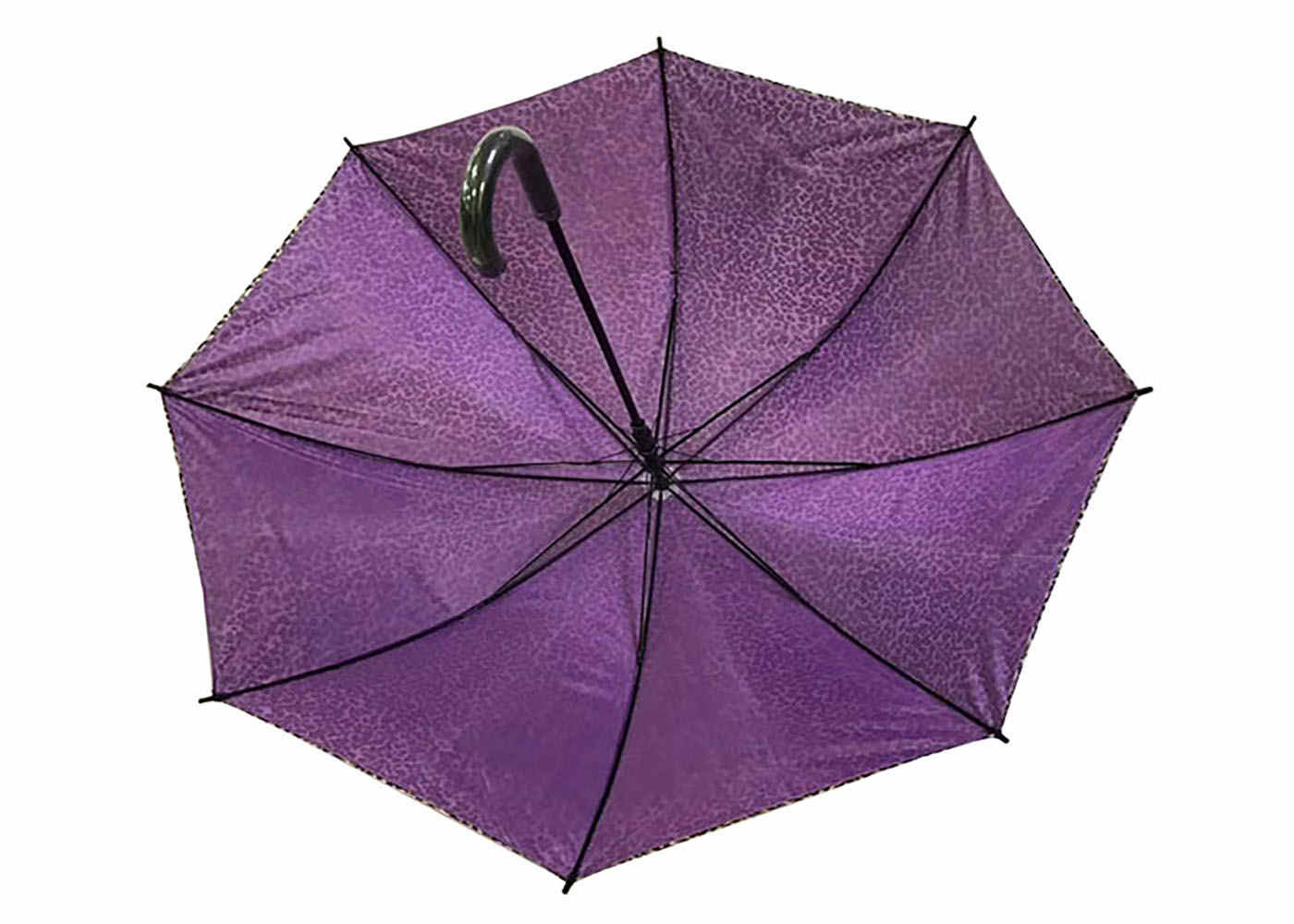 Unique 23 Inch Auto Open Stick Umbrella Double Layer J Shape Plastic Handle