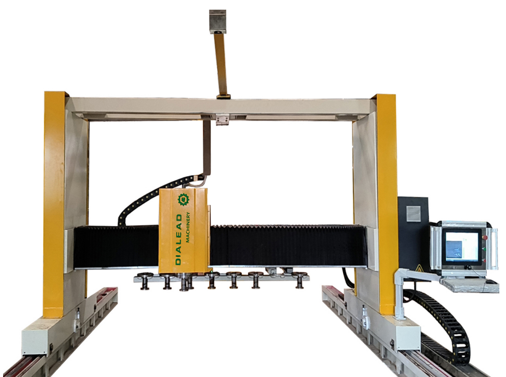 Granite Monument Automatic Polishing Machine With 12 Polishing Heads