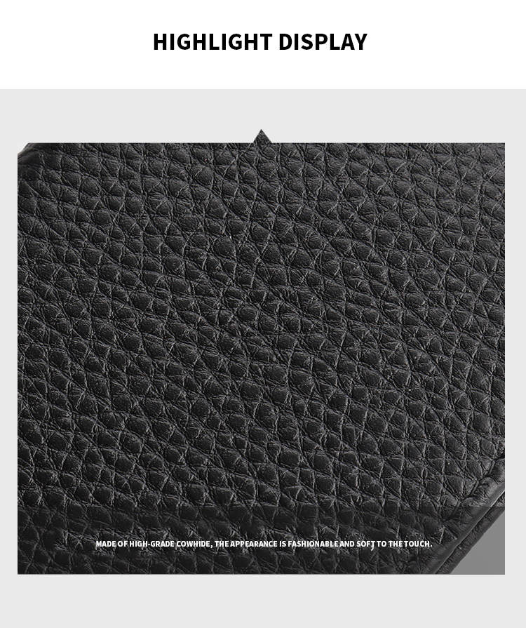 Custom Logo Avaliable Leather Bifold Wallet Slim Wallet Bifold Card Holder OEM/ODM