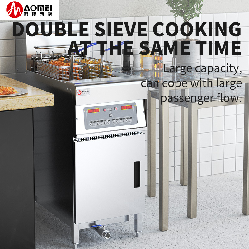 FEF-101 Industrial Stainless Steel Electric Deep Fryer with Computer and Oil Filter