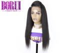 Pre Plucked Yaki Straight Human Hair Wig Kinky Straight Glueless Full Lace Wig
