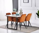 High Durability Velvet Tufted Dining Room Chairs Scandi Style Dining Chairs
