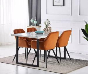 Wholesale High Durability Velvet Tufted Dining Room Chairs Scandi Style Dining Chairs from china suppliers