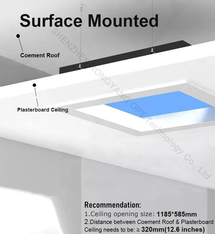 CRI 90 50W Artificial Skylight Panels , 2700K-6500K Fake Sunshine Light