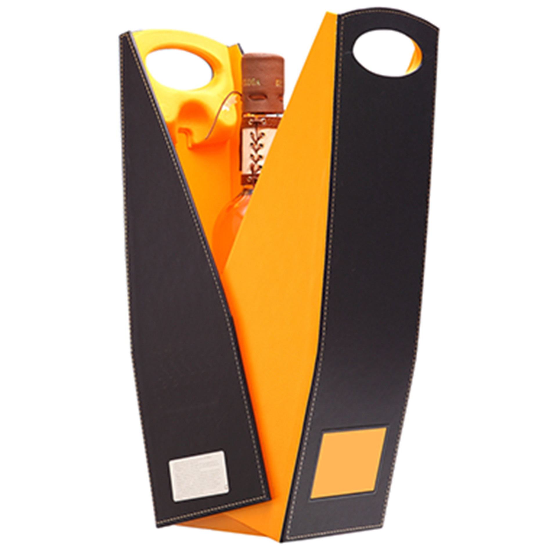 Wood Grain Paper Clamshell Box Design Wine Packaging Box