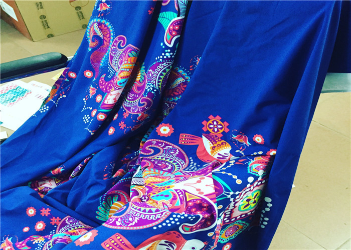 260gsm Eco Repreve Activewear Knit Fabric Digital Printing Super Soft Beach Wear