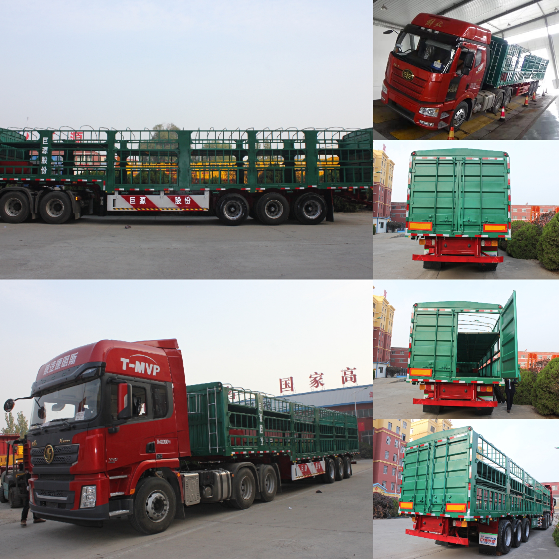 Steel 3 Axle Stake Animal Livestock Transport Cargo Fence Truck Trailers 60-80 Tons