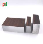Wood Grain Aluminium Tube Profiles Extruded Aluminum Rectangular Tubing