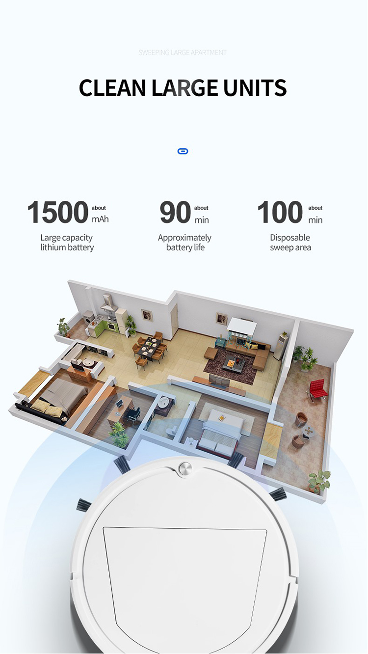 CCC Smart Sweeping Robot Vacuum Cleaner 800pa Floor Cleaning Robot