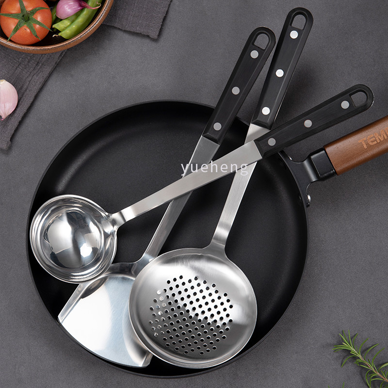 7PCS Kitchen Utensils Cooking Tool Accessories Stainless Steel Utensil Set Tools with pOM handle