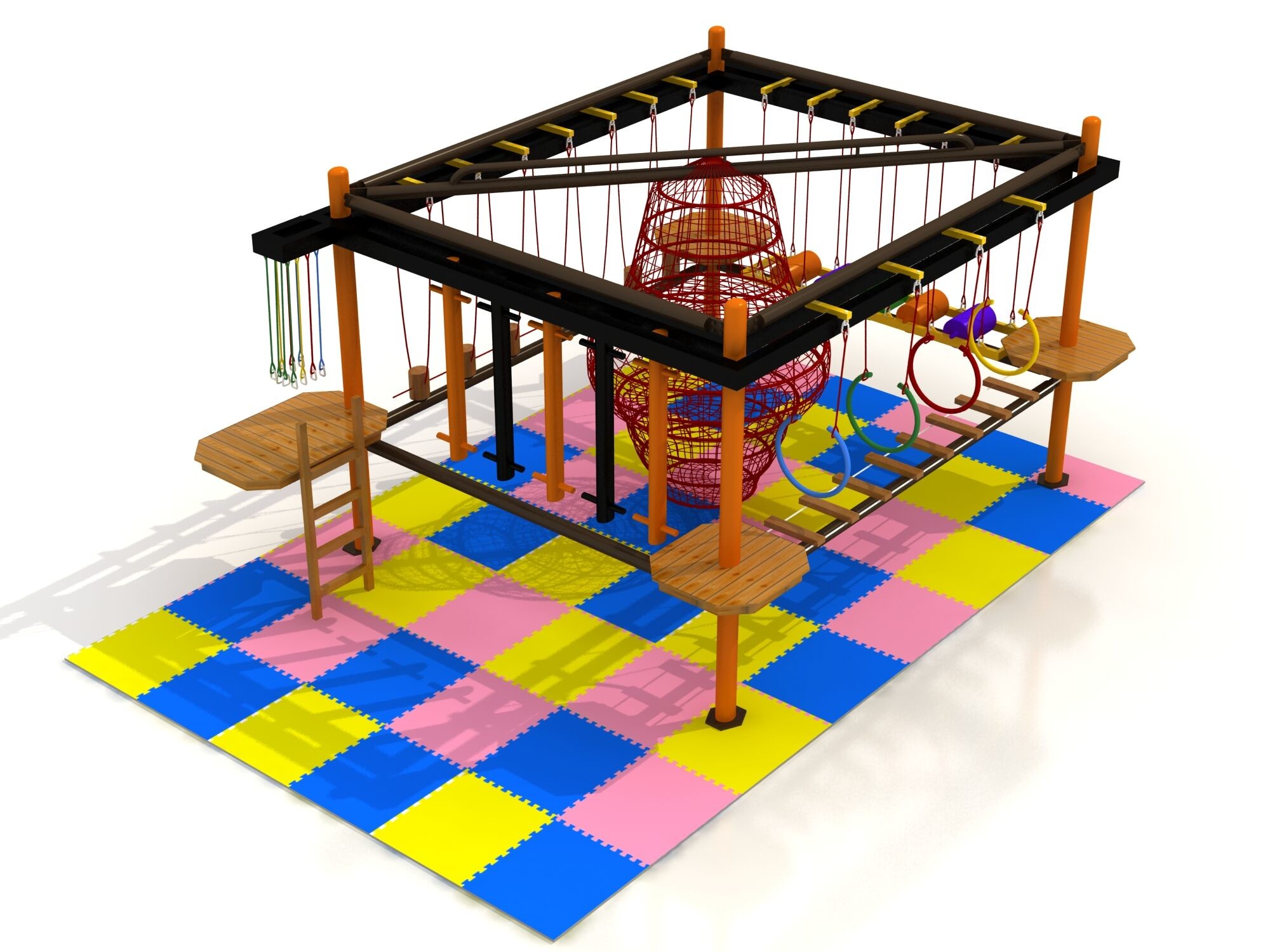 teenager indoor adventure play equipment wooden climbing play land for shopping center