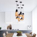 Nordic Vintage LED Pendant Lights Glass Art Living Room Bedroom HangLamp Loft