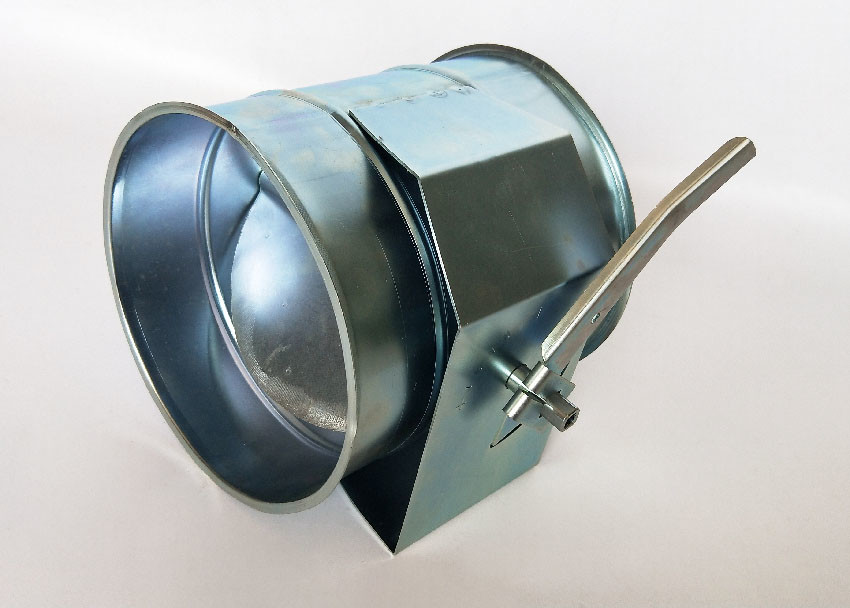 Air Conditioning 200mm Manual Air Damper , Stainless Steel Material