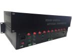 AHD cctv camera video converter , 19 inch 2U Rack design audio over Fiber