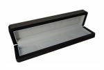 Glossy Black Wooden Jewelry Box 24*6*3.6cm Dimension With Inner Faux Suede