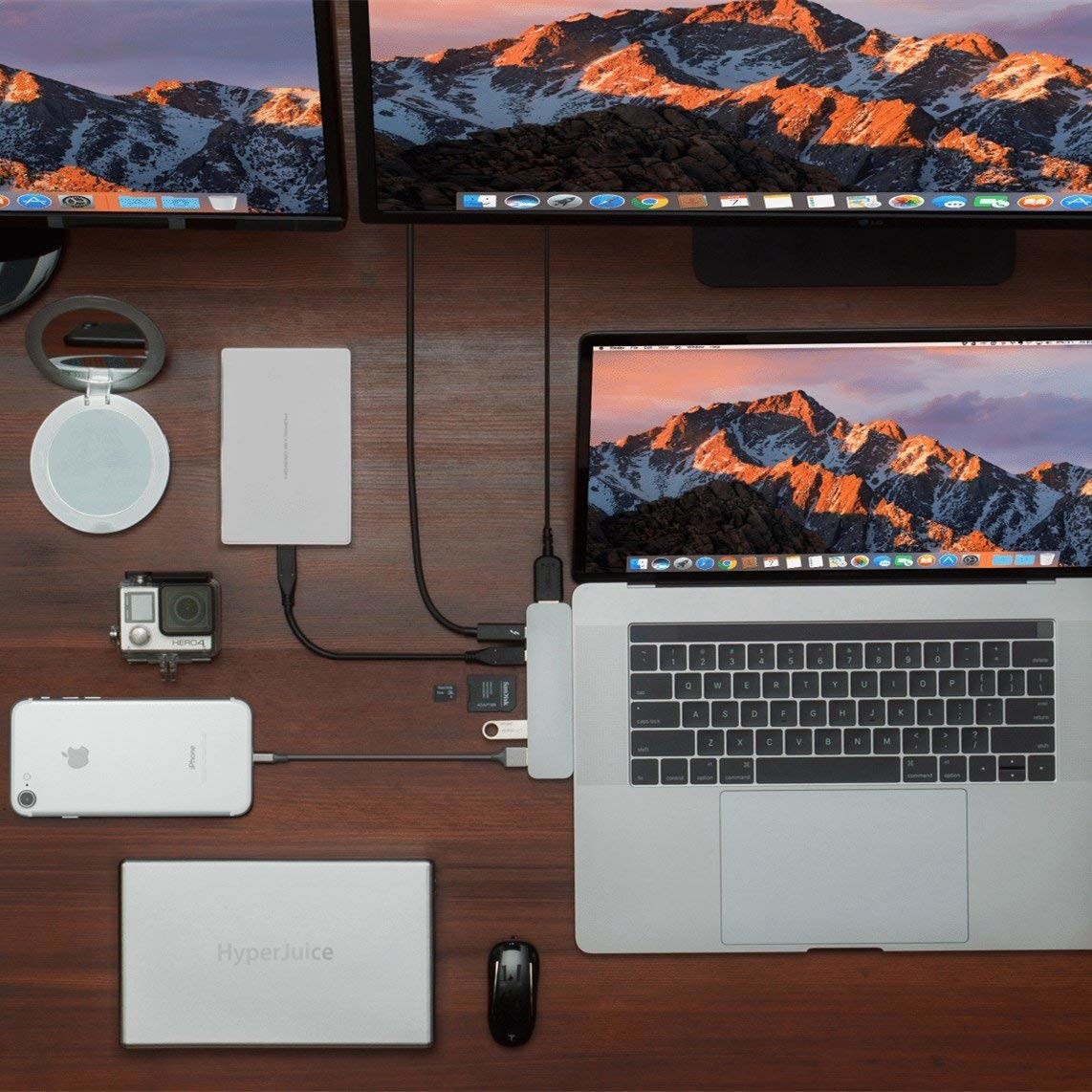 USB C Hub Macbook Pro Thunderbolt 3 Dock, HomeSpot Aluminum USB Hub for 2016/2017 MacBook Pro 13" & 15" 4K