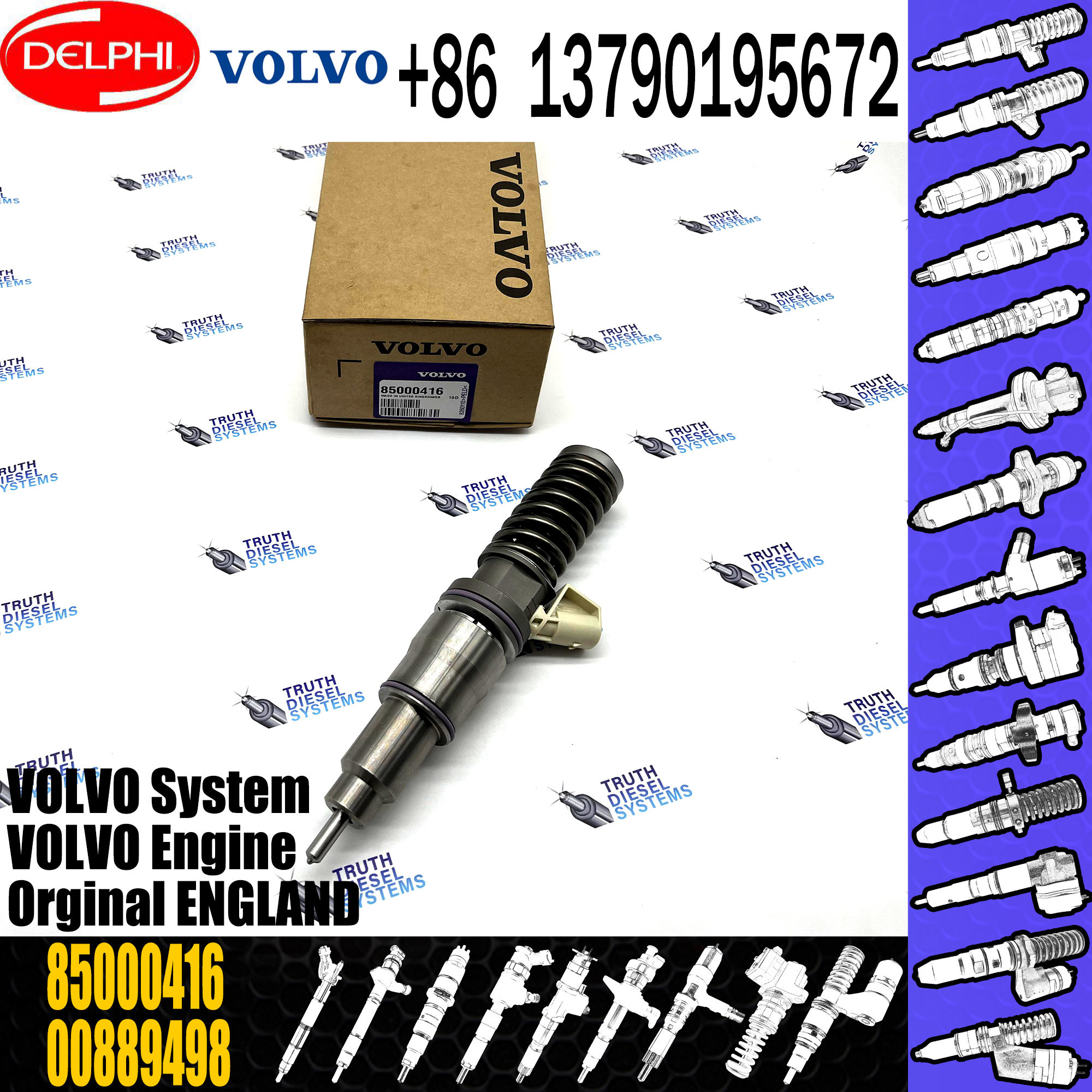 8500416 20510724 20547350 85000223 85000416 BEBE4D00003 BEBE4D00103 BEBE4D00203 BEBE4D30001 Diesel Injector