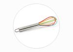 Colorful Silicone Kitchen Gadgets Mini Egg Beater With Stainless Steel Handle