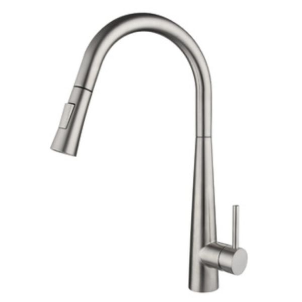 Pull Out Brushed Stainless Steel Kitchen Tap 35mm Ceramic Cartridge
