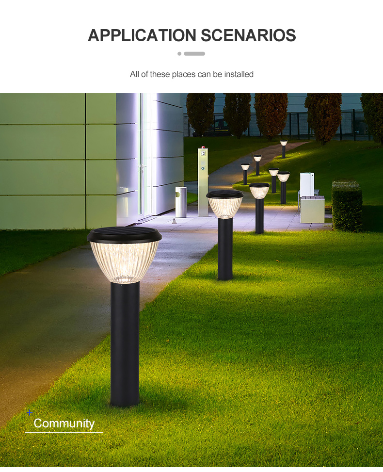 100lm Die Cast Aluminum Outdoor Garden Solar Light IP65 Waterproof