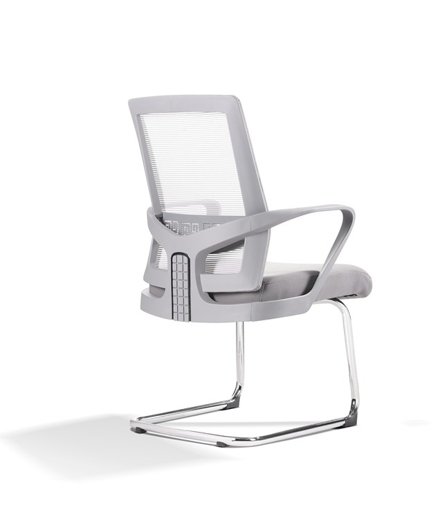 Gray Ergonomic visitor seating chair meeting chair mesh chair