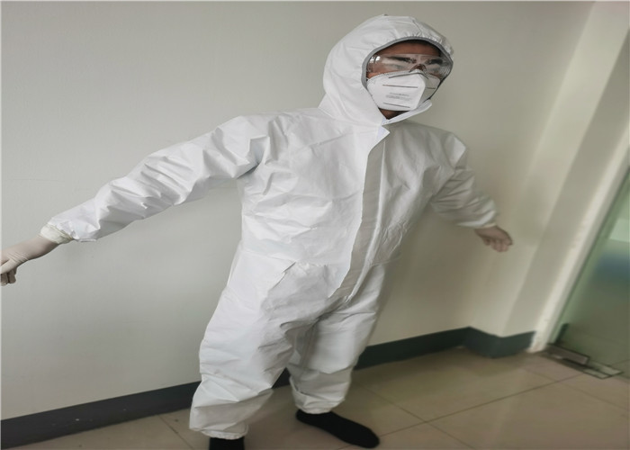 Verified Supplier Disposable Protective Coverall / Disposable Full Body Suit