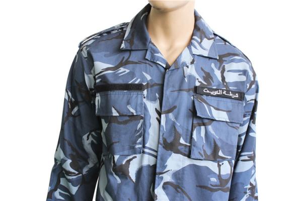 Camouflage Kuwait BDU Military Uniform Polyester Cotton Fabric Waterproof For