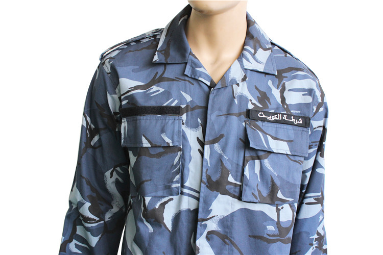 Camouflage Kuwait BDU Military Uniform Polyester Cotton Fabric Waterproof For Army