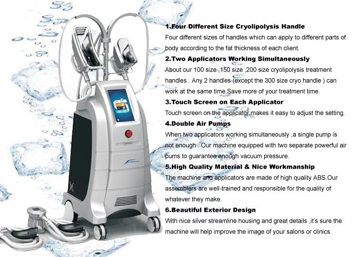 Comfortable Cryolipolysis Body Slimming Machine With 4 Pcs Applicators