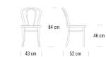 Tomile Ash Wishbone Chair Beech Bentwood Chair 86cm Height