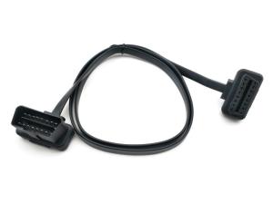Wholesale OBD2 OBDII 16-Pin J1962 Right Angle Male to Female Extension Flat Cable from china suppliers