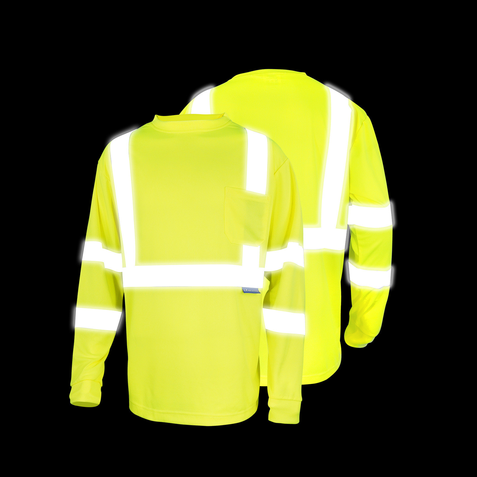 Fluorescent Orange Road Safety Products Safety Hi Vis Long Sleeve Shirts