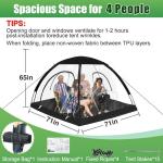 71*71*65''Inch 4-Person TPU Transparent Fiberglass Frame Quick Set Up Waterproof