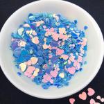 PVC Custom Heart Shape Nail Glitter Sequins Transparent Glitter for Other