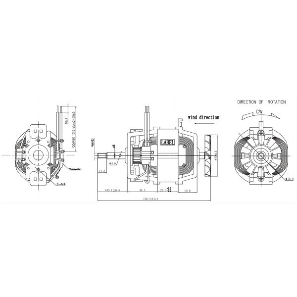 110-220V AC Induction Motor AC Electric Motor 250-350W For Soybean Milk Machine