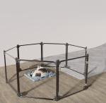 Impact Resistant Black Clear Acrylic Dog Pen For Puppies And Cats