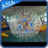 0.8mm Pvc Clear Inflatable Water Zorb Ball With Double Entrance For Adult for sale