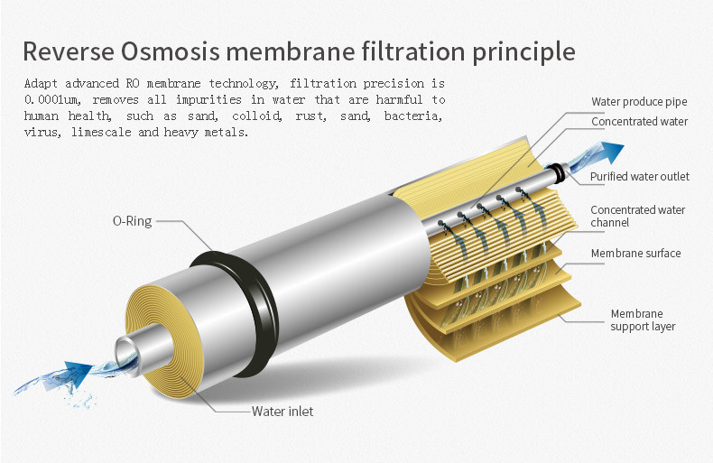 Direct Drinking Reverse Osmosis Water Purifier With Heating Function Easy Install