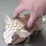 DIY Paper Toys Origami Toys Creative Cartoon Animal Wolf Dog Origami Paper Toys