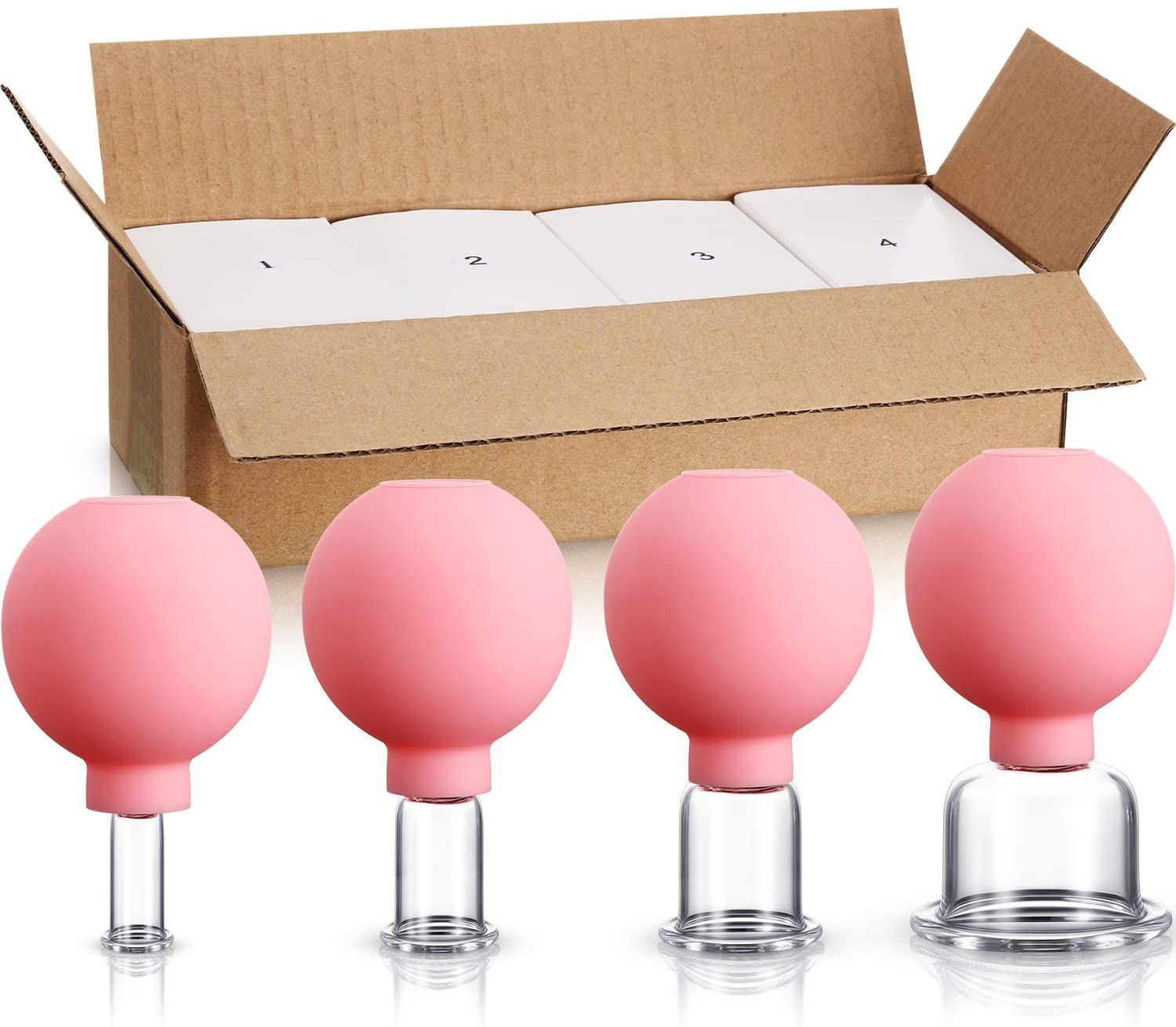 medical grade suction therapy cups rubber suction bulb glass cupping