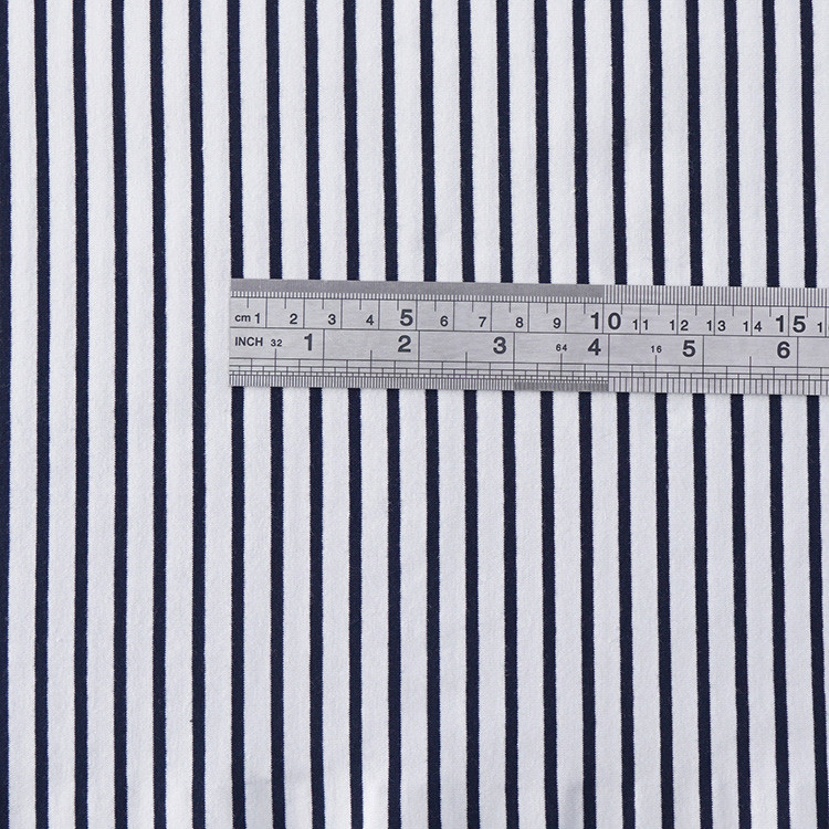 Pure Cotton Sweat Absorbing Striped Knit Fabric For T - Shirt Breathable And Healthy