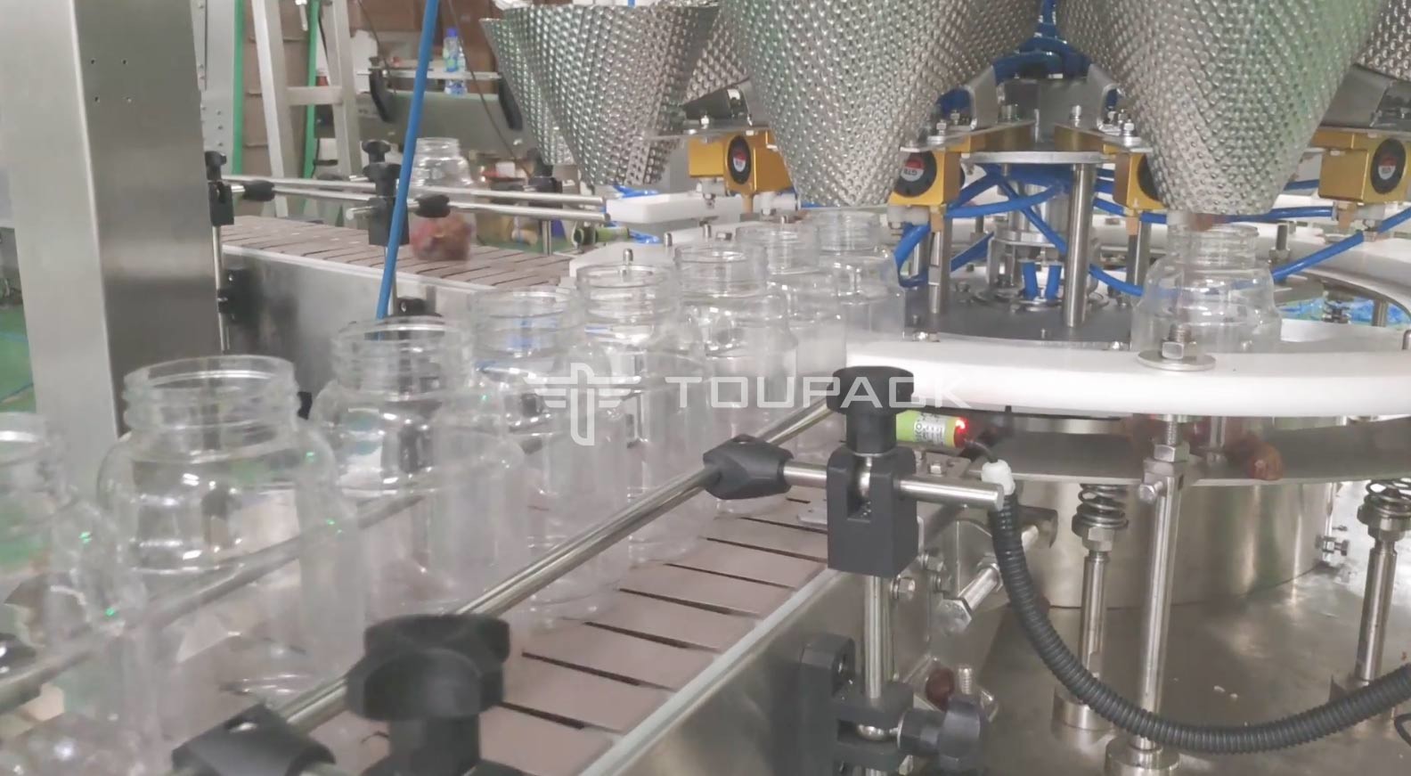 Automatic Bottle Can Jar Filling Packing Machine Gummy Candy Snacks Food Weight And Packaging Machine