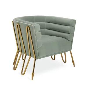 Wholesale Modern Nordic Style Star Hotel Velvet Armchair for Lounge Reception Area from china suppliers