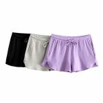 OEM maufactory Summer Home Casual Wide Leg Pants Female BM Thread Elastic Loose
