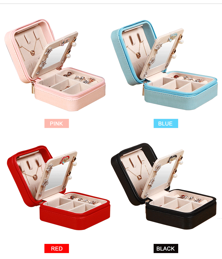 High quality PU Leather Jewelry gift box for girl with size10x10x5cm