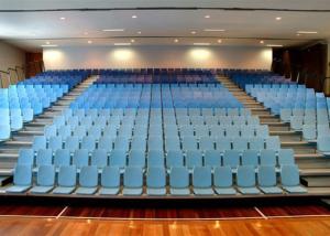 Wholesale Nose Mounted Foldable Bleacher Seats , Automatic Seat Rows Indoor Telescopic Tribunes from china suppliers