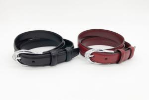 Wholesale Genuine Leather Rhinestone Buckle Belt , Soft Leather Belt 2.4cm Width from china suppliers