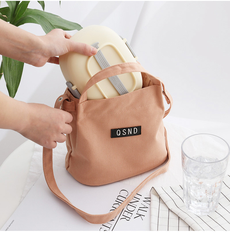 Custom Logo Cotton Canvas Fashion Office Adult Lunch Bag with Handle