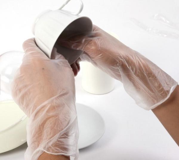XS Clear Disposable Food Preparation Gloves Anti - Bacterial ISO13485 Certificat