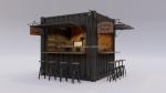 Galvanized Steel Square Tubes Mini Popup Shop Mobile Container Coffee Bar Houses